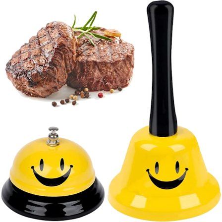 Resepsjonsklokke (Smiley) 2 stk. Kjøkken serviceklokke Bord/Resepsjon