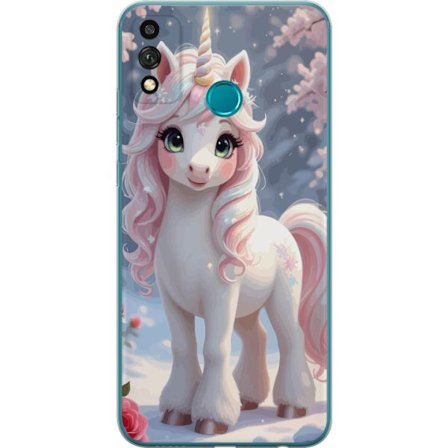 Kompatibelt Mobildeksel til Honor 9X Lite Minimalistisk glitchtypografi med teksten cute but psycho i neonlignende fargeeffekt