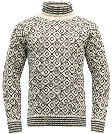 Devold Svalbard Sweater High Neck Off Off White/Anthracite