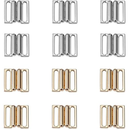 20 mm 12 par bikini-lukning legering bh-spænde bh/bikini-krog lukning bh-lås reservedel frontlukning krog & lukning fastgørelseselementer til lingeri 