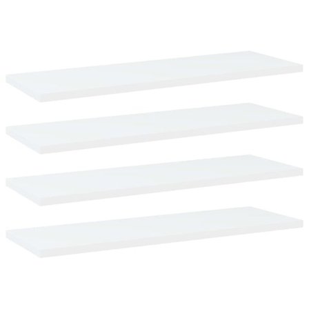 vidaXL Hyllplan 4 st vit 60x20x1,5 cm konstruerat trä
