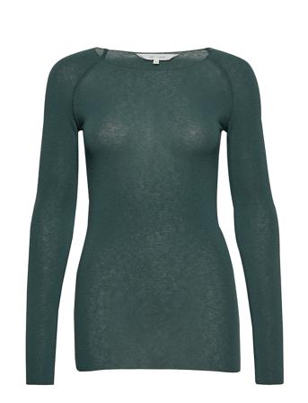 Amalie L/S Wool Top T-shirts & Tops Long-sleeved Grön Gai+Lisva