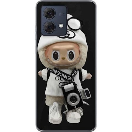 Kompatibelt Mobildeksel til Motorola Motorola Moto G84 Stilig designerfigur med kamera og streetwear, leken samlerfigur i trendy urban estetikk og min