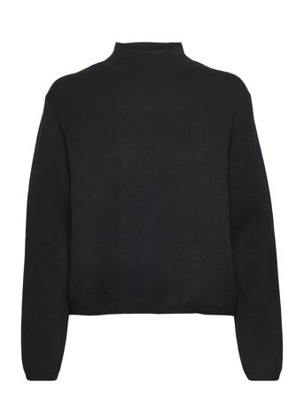 Slfmerle Cali Ls Knit Highneck B Turtleneck Polotröja Svart Selected Femme
