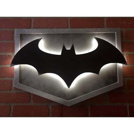 Batman LED nattlys Superhelt 3d vegglampe Atmosfære Logo Lys Hjemmedekor Sengelampe