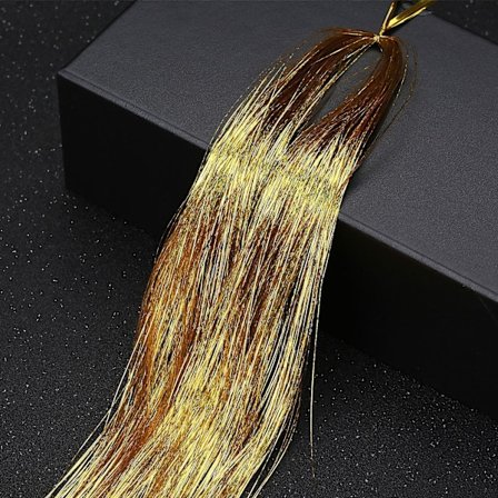 36inch Hair Tinsel Sparkling Glitter Tinsel Fairy Hair Extensions Heat Resistant Party Highlight