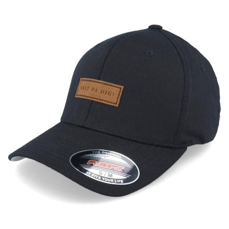 Kränkt! - Černá flexfit Kšiltovka - Skit På Dig Patch Black Flexfit Wooly Combed @ Hatstore