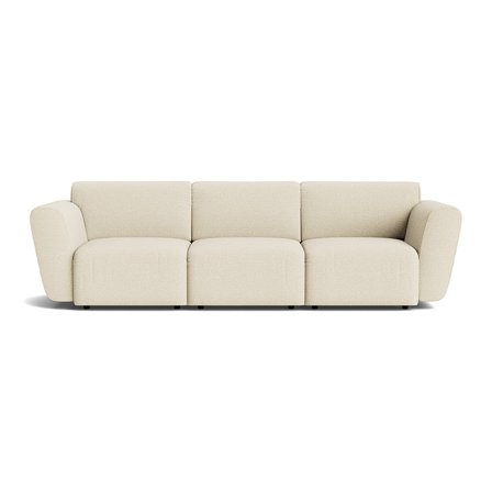 Monday 3 personers sofa, Raisa Creme - Komfortabel 3-personers sofa i creme med Massiv Træramme - 272x94x78cm