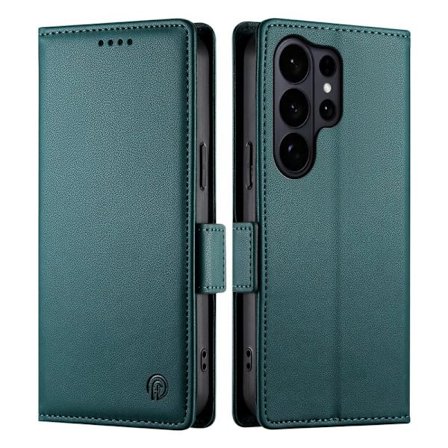 Samsung Galaxy S26 Ultra Plånboksfodral Konstläder - Grön