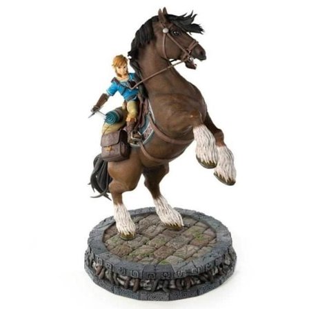ZELDA BREATH ON THE WILD Statyette - Link On Horseback - 56cm - FIRST4FIGURES