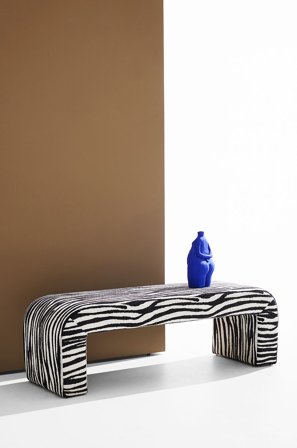 Pastill - Odette bænk zebra 120 cm - Sort - Bænke - Fra Homeroom