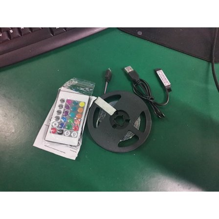 LED-lysstripe RGB DC5V fleksibel lampetape USB-TV Bakgrunnsbelysning LED-striper med fjernkontroll