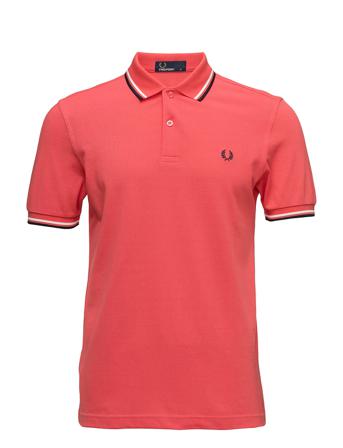 Twin Tipped Fp Shirt Polos Short-sleeved Punainen Fred Perry