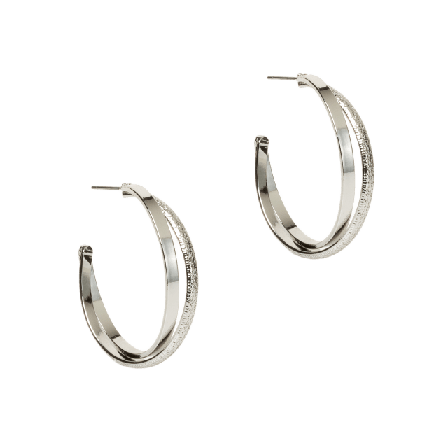 pfgSTOCKHOLM Classic Hoop Örhängen Dam Silver ONESIZE