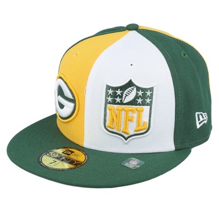 New Era - NFL Yellow fitted Czapka Z Daszkiem - Green Bay Packers 59FIFTY NFL Sideline 23 Green/Yellow/White Fitted @ Hatstore
