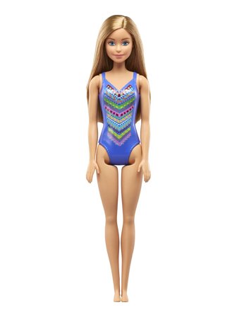Barbie Barbie doll and her friends always love a beach day! And dressed for the water, they are ready for summer fun! This doll looks sun-sational 