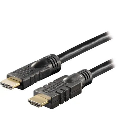 Deltaco HDMI-1100 - HDMI med Ethernet-kabel - HDMI (hann) til HDMI (hann) - 10 m - svart