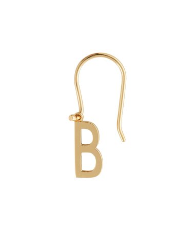 Initial Ear Hanger Gold Design Letters