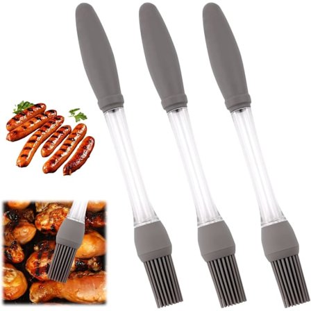 3 stk Silikonoljebørster, Børste for baking, varmebestandig smørbørste, BBQ-saus børste for matlaging, grilling, baking, kjøkkenutstyr, hjem, utendørs