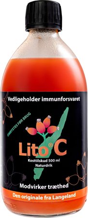 Hyben Vital Lito C naturdrik 500 ml, Helse & Madvarer, Kosttilskud, Ingredienser
