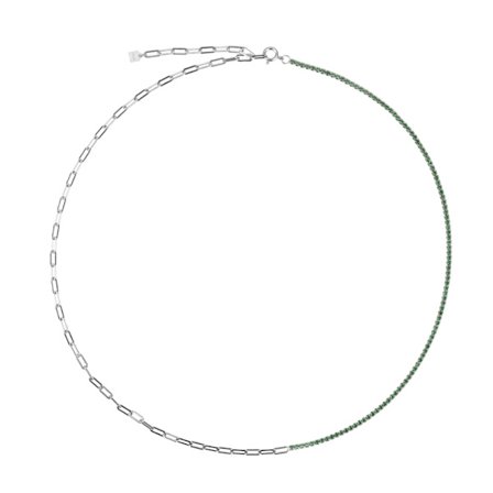 925 Sterling Sølv Fargerik Cubic Zirconia Choker Kjede Halskjede 2021 Regnbue Sjarm Lang Kjede Smykker Horoskop CZ Kvinner Gave