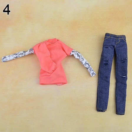 Blommiga jeans läderbyxor 4 4