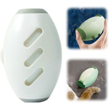 Genanvendelig fnugrulle, til dyrehår, fjern fnug, anti-fnug, til tøj, seng, tæppe (hvid)