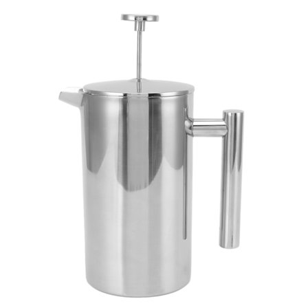 Fransk press kaffebryggare 304 rostfritt stål dubbelvägg tekanna Handbryggd kaffepress med filterskärm 800 ml