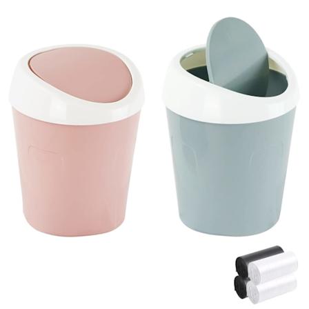 2-pakkauksen Mini p yt paperiroskis (sininen, vaaleanpunainen)
