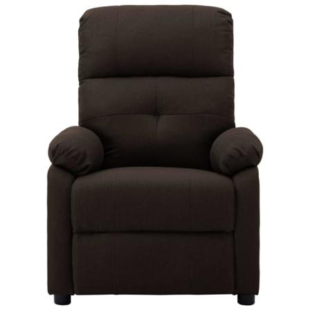 Vidaxl Reclinerfåtölj Mörkbrun Tyg Brun
