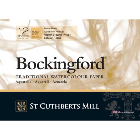 St Cuthberts Mill Bockingford Bloc aquarelle Rough 300g 18x13cm