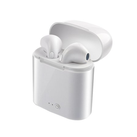 I7S Trådlösa Bluetooth-hörlurar Stereo Stabil Bluetooth 5.0 Hörlurar med Laddningsfodral för Sport Vit