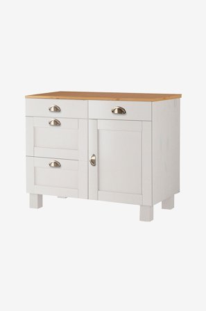 Loft24 - Säilytyskaappi Toscana 1 ovi/4 laatikkoa D:60 - Valkoinen - Kaapit - - Homeroom