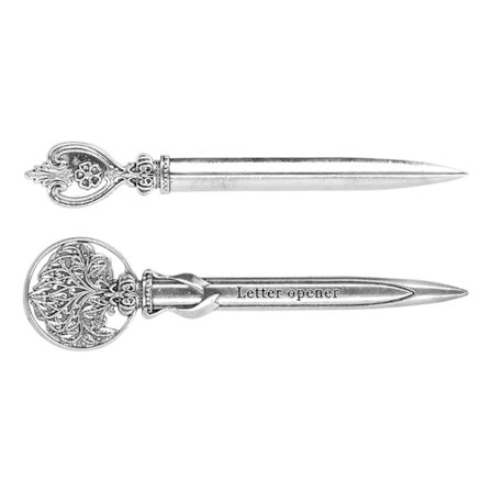 2 kpl Kirjekuoren Avaaja Hopea Vintage Tyyli Koristeellinen Käytännöllinen Kannettava Sinkkiseos Kirjekuoren Veitsi Toimistoon