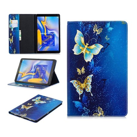 Samsung Galaxy Tab A 10.5 mönstrat flipfodral i läder - Eleganta Fjärilar