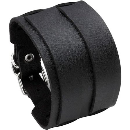 Svart skinn punk rock armbånd sett for menn kvinner nagler armbånd