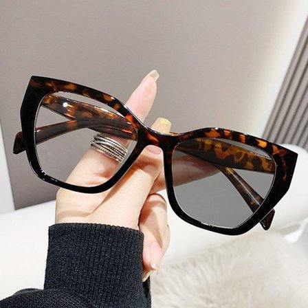 Anti-Blue Light Briller Firkantede Briller LEOPARD PRINT LEOPARD