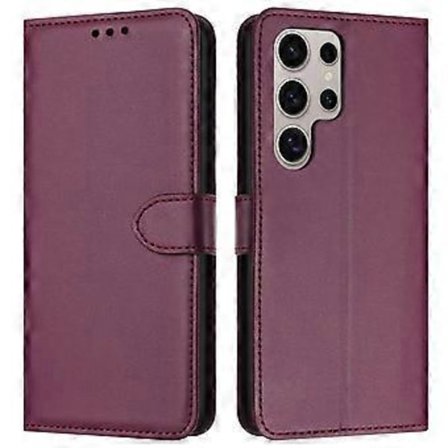 For Samsung Galaxy S25 Ultra Lommebok Telefondeksel Lær Stativdeksel med Stropp (Stil A)