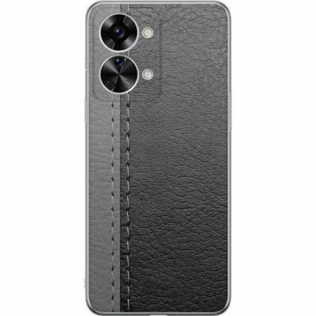 Oneplus Nord 2t Genomskinligt Skal Black & Grey Leather
