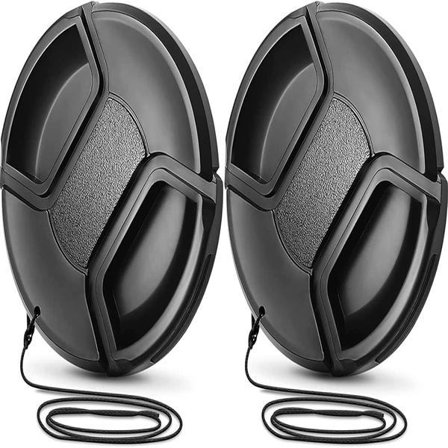 Linsebeskyttelse, objektivdeksel, 55 mm deksel Sett med 2 S DXGHC