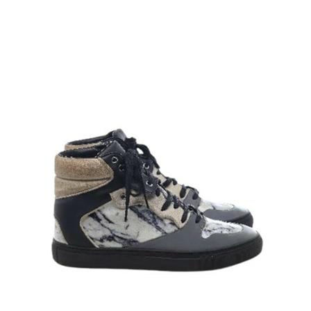 Balenciaga Vintage Pre-owned Leather sneakers , Grijs , Dames , Maat: 40 EU