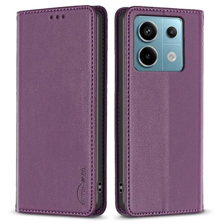 Kompatibel med Xiaomi Redmi Note 13 Pro 4G/Poco M6 Pro 4G Lærveske med Kortholder Magne Multicolo