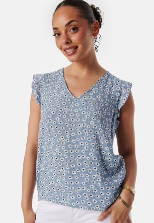 Pieces-Pcnya SL V-Neck Top-S