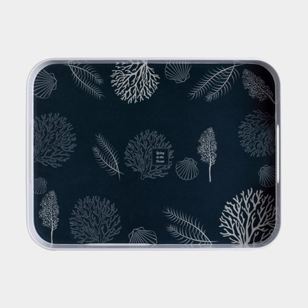 Melamine serving tray Marine Business Living, non-slip, white/blue, 30 x 40 cm