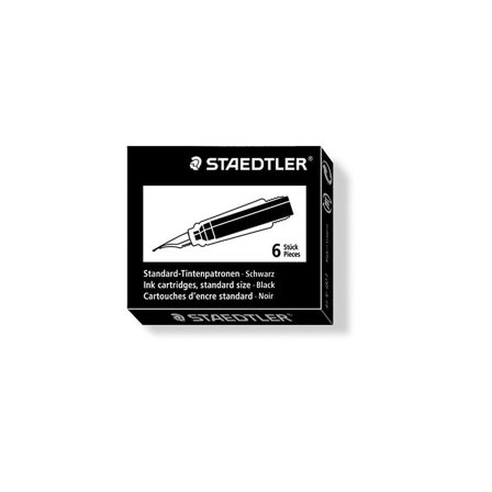 STAEDTLER Refill Svart 6/fp - Lyreco - Kontorsmaterial - Pennor - Pennpatroner