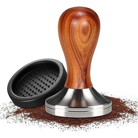 Kaffe Tamper, Kaffe Tamper, Espresso Tamper, Rostfritt Stål Kaffe Press Tamper med Silikonkudde, Designer Kaffe Stämpel Set, Kaffe Press Tamper