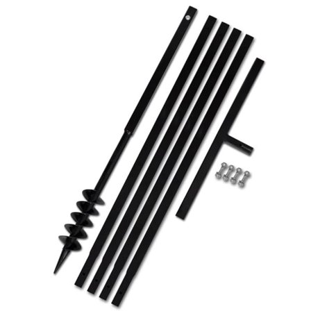 vidaXL Jordborr 80 mm Stål inkl. förlängningsrör 5 meter