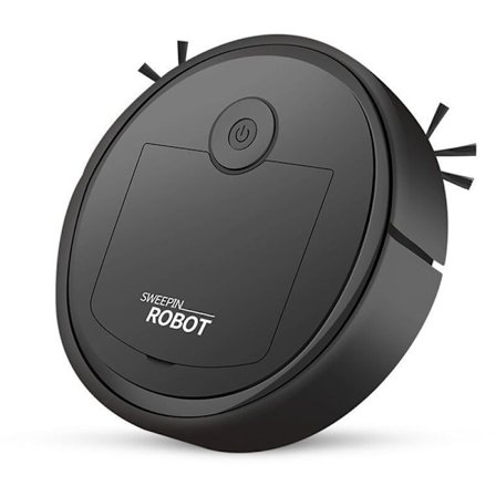 Låg ljudnivå Smart Robotdammsugare Golvsop Dammsugare Dammsugare, Svart