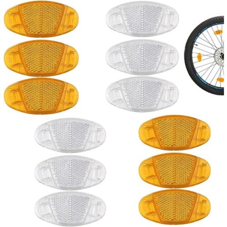 ING Cykel Eger Reflekser 12-Styk Cykelhjul Reflekser Cykelhjul Reflekser Høj Synlighed Cykelklemmer Mountainbike Sikkerhed Hvid