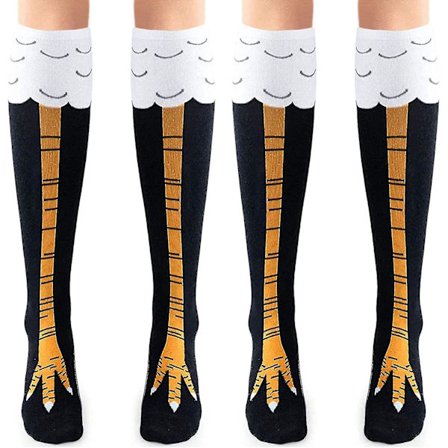 2 par kyllingføtter sokker Nyhet Morsom Crazy Chicken Ben Sokker Kalkun Sokker Morsomme gaver til fest